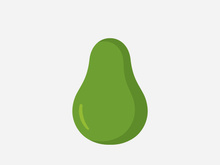 Avocado fruit logo template, healthy food symbols