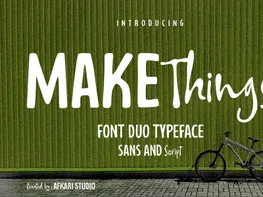 Make Things - Sans and Script Font Duo Typeface preview picture