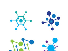 Molecule symbol logo template vector illustration design