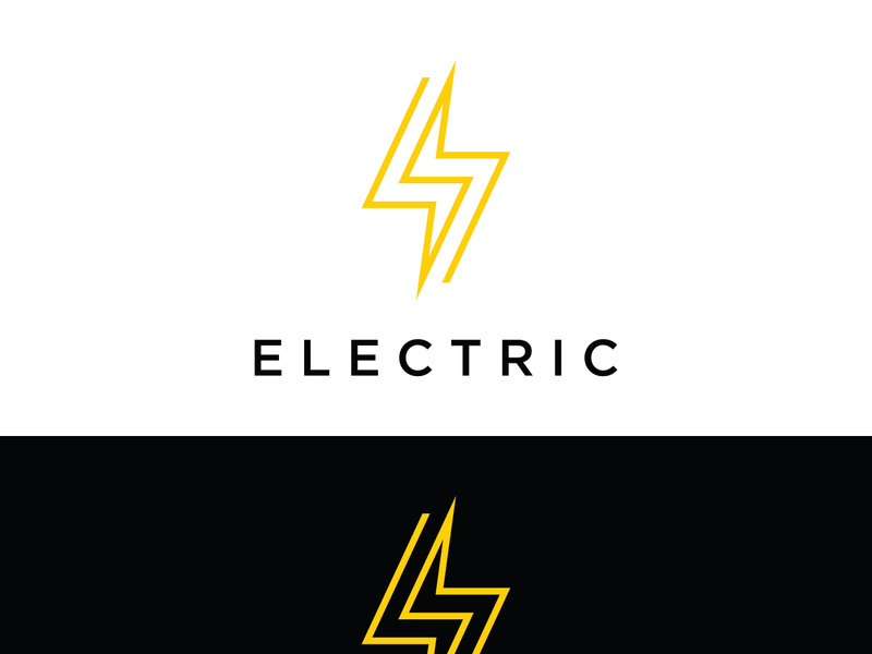electric lightning logo, using modern vector design concept.