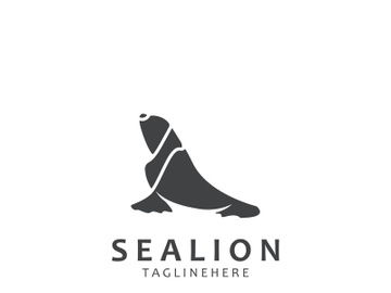 Sea lion mammal logo design animal sea illustration template preview picture