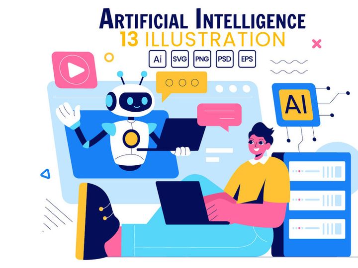13 Artificial Intelligence Digital Brain Illustration