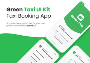 Green Taxi For Adobe XD