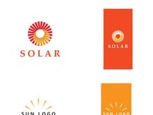 Sun logo design with a modern concept.