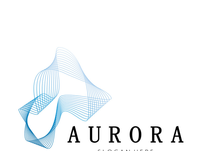 aurora logo design icon illustration vector template