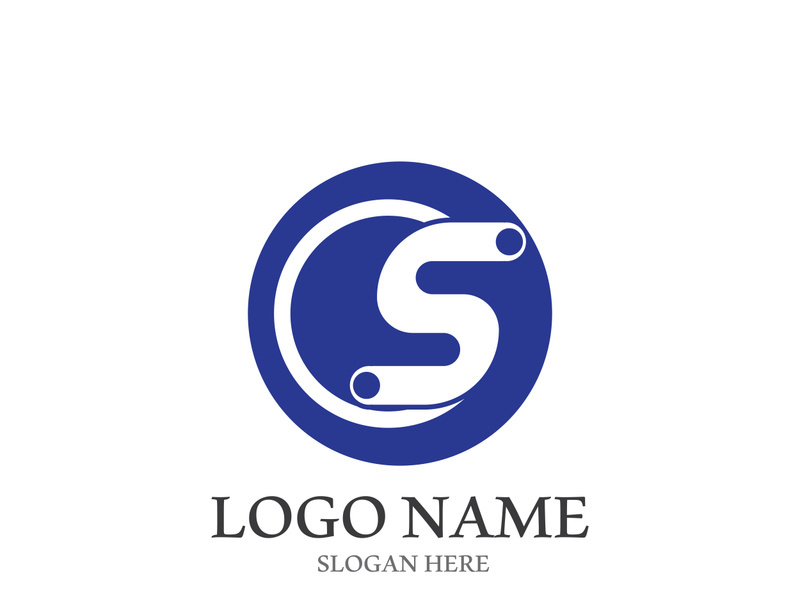 S letter creative icon logo design elegant vector illustration