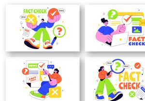 10 Fact Check Vector Illustration