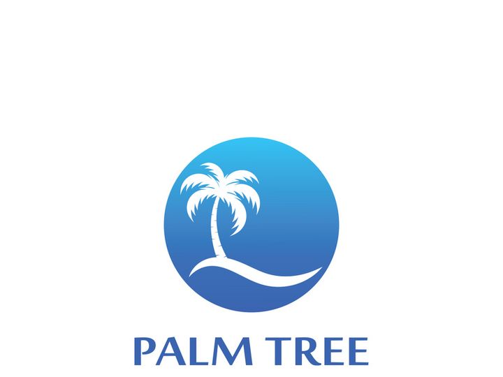 Unique and modern arabian palm tree logo design.