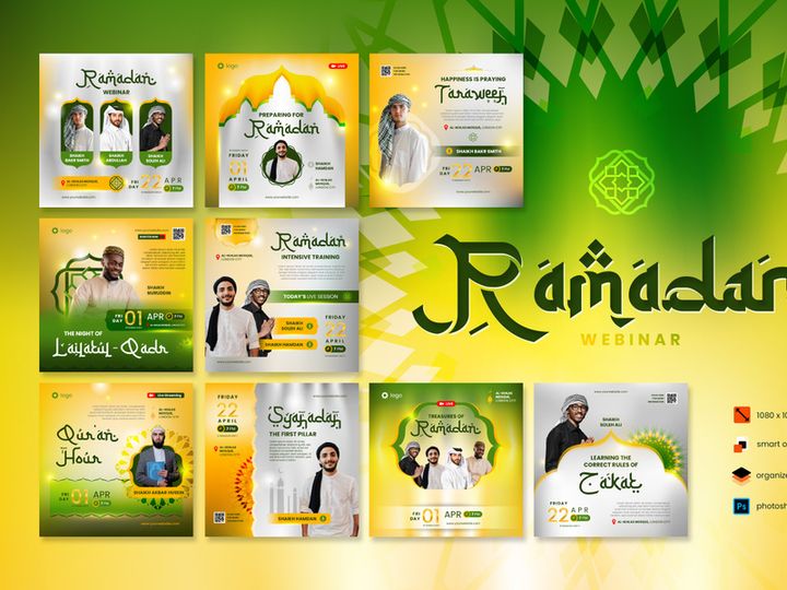 Ramadan Webinar Event Social Media Post template
