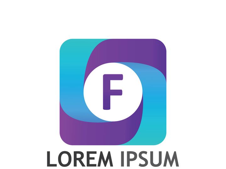 Modern F initial letter logo.