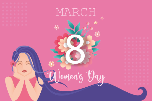 Instagram template, happy women's day 8 march