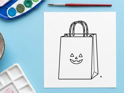 Lächelndes Kürbisgesicht wiederverwendbare Einkaufstasche. Ökofreundlicher Halloween-Lebensmittelträger mit fröhlichem Kürbisdesign.