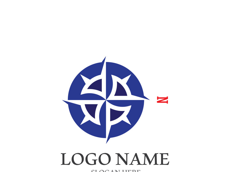 Compass logo template vector icon illustration design