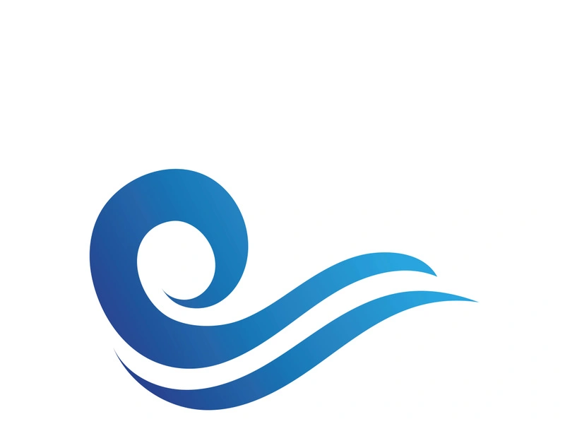 Water wave icon vector template logo