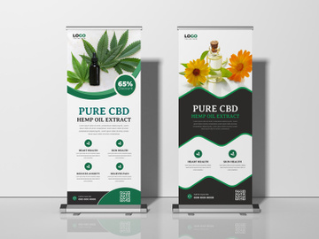 Hemp CBD Oil Roll Up Standee Banner Ver-1 preview picture