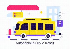 10 Autonomous Public Transit Illustration