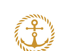Anchor logo icon boat ship marine navy design vector