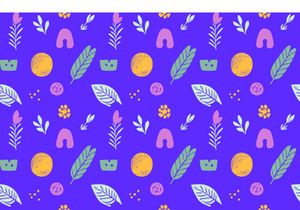 Summer Scandinavian Doodle Pattern
