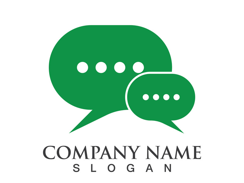 Speech bubble icon logo template vector illustration