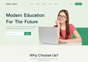 E-Learning Landing Page Design
