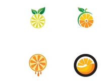 Orange logo design Vector icon illustration design
