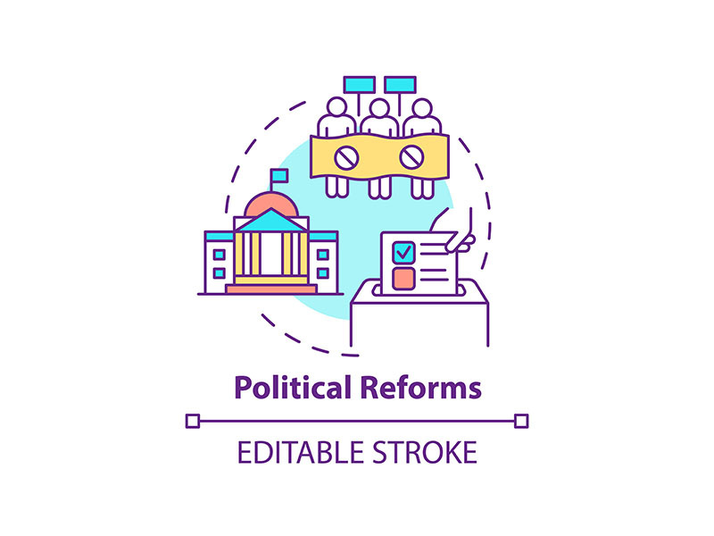 Political reforms concept icon