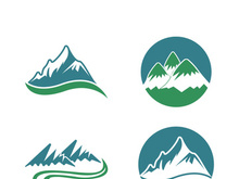 Mountain icon logo template vector illustration design