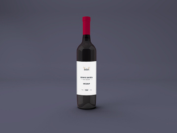 Red Wine Bottle Mockup preview picture