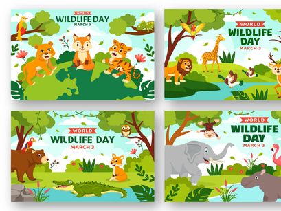 12 World Wildlife Day Illustration