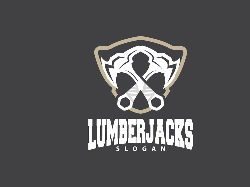 Ax Logo, Wood Cutting Tool Black Silhouette, Lumberjack Vector