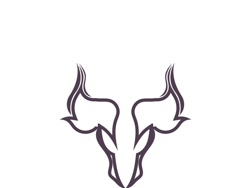 Bull head logo vector icon design illustration