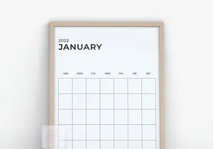 Monthly Calendar Vertical Printable Calendar Template Year 2022 Calendar Monday-Sunday A4/Letter
