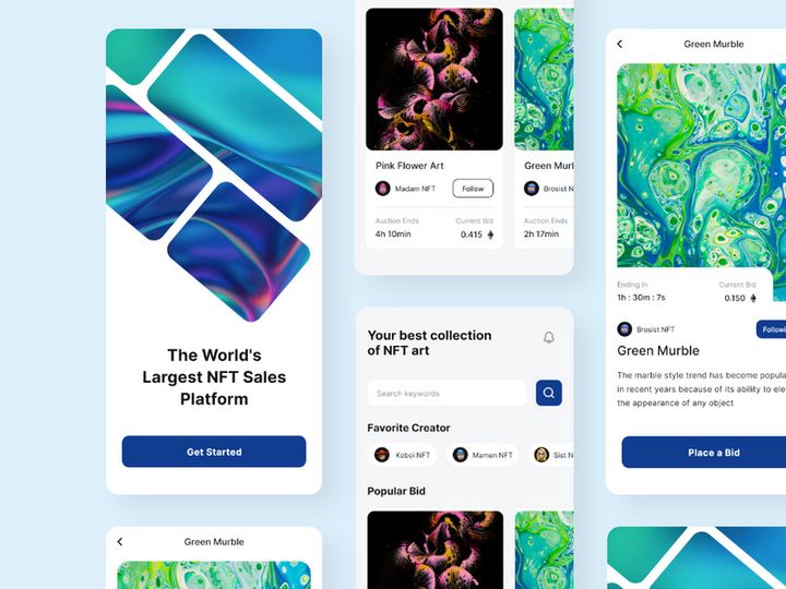 Verse Time - NFT Marketplace Design Mobile App