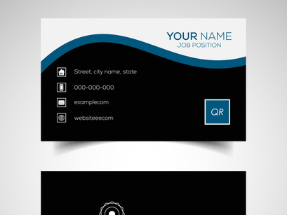 10 Double-sided creative and modern business card template. Vector illustration