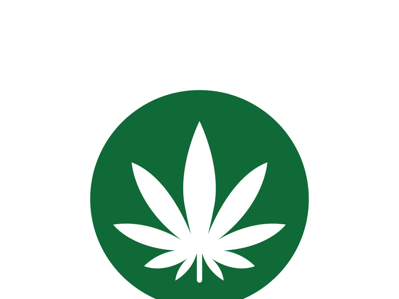 Canabis leaf logo and symbol vector