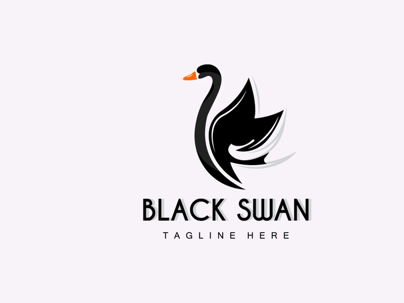 Swan Logo, Bird Animal Design, Duck Logo, Product Brand Label Vector