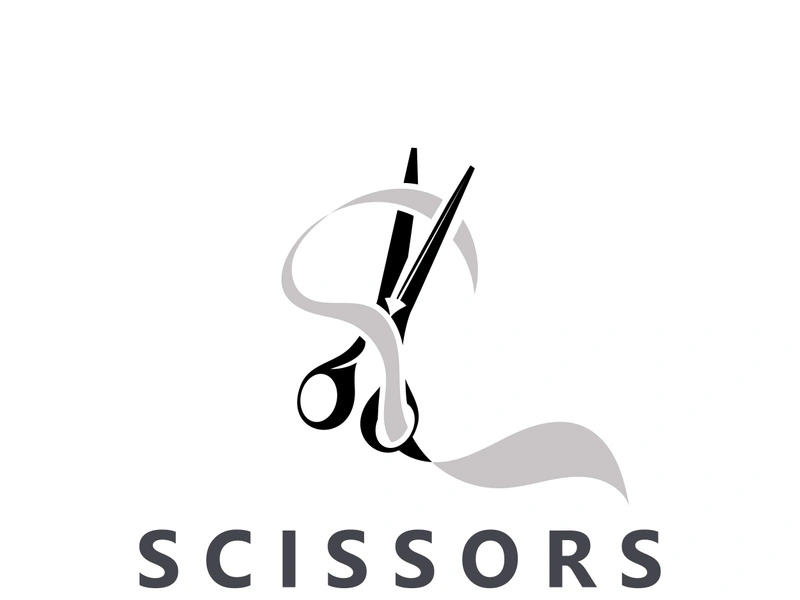 Scissors Logo Design Icon Template. Modern simple design. barbers tools and barbershop. Vector Illustration