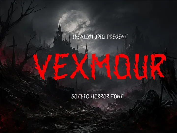 Vexmour – Gothic Horror Font
