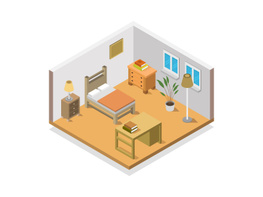 Isometric bedroom preview picture