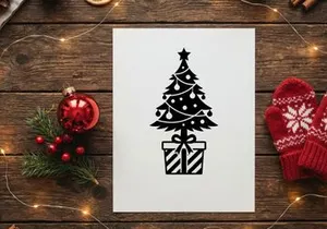 Decorative Christmas Tree with Gift Box for Holiday Celebration