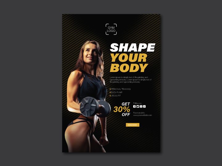 Modern GYM Poster design