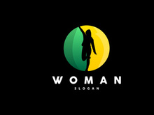 Woman Logo, Wellness Girl Photo Pose Vector, Beauty And Elegance Design