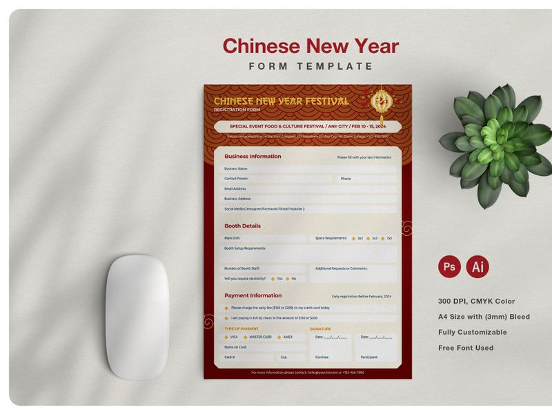 Chinese New Year Registration Form