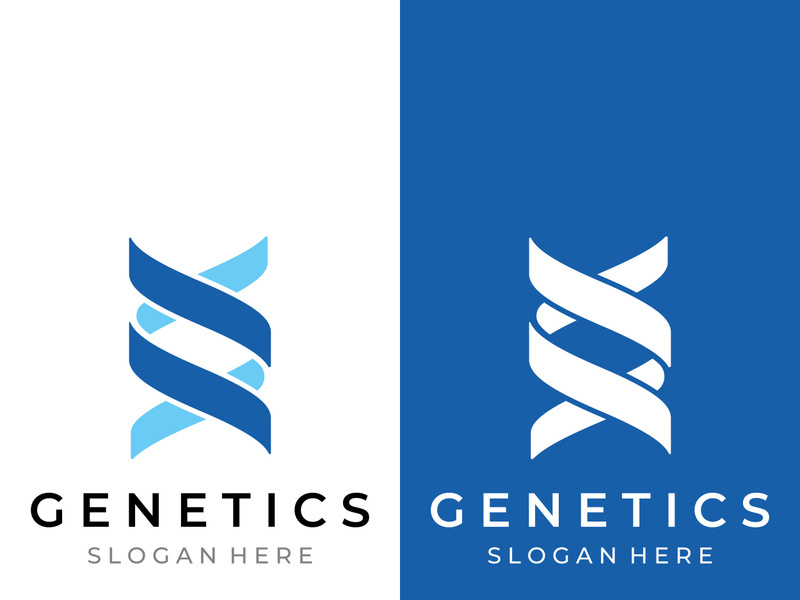 DNA element logo. Bio tech, DNA people, bio DNA, spiral DNA. Logo can be for science, pharmacy and medical.