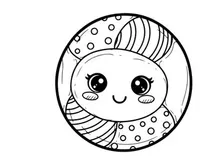 Cute cartoon snail smiling vector illustration flat design