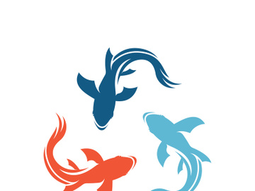 Fish logo icon template creative vector symbol preview picture