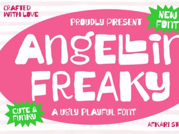 Angellin Freaky - A Ugly Playful Font preview picture