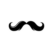 Moustache set icons for barber logo  barber shop and retro design