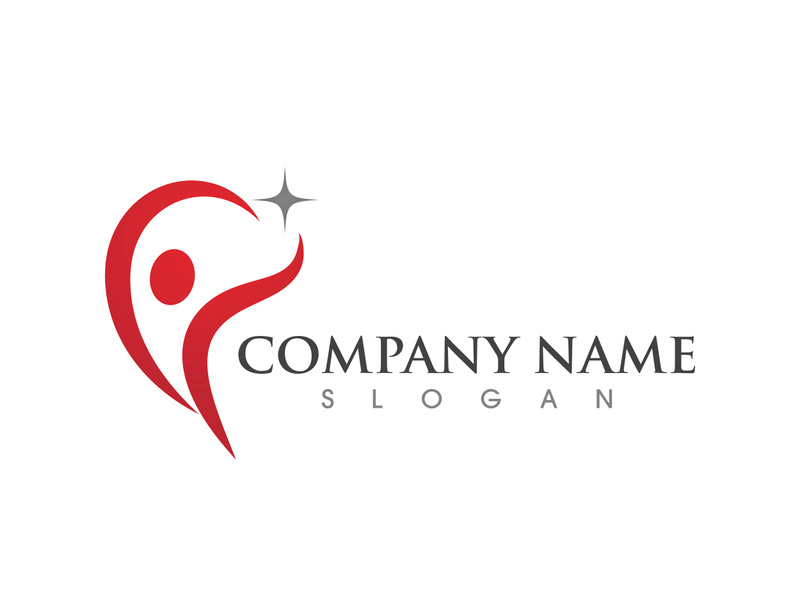 Human character logo sign