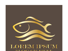 Fish logo template. Creative vector symbol